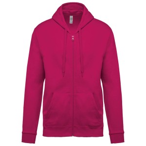 Kariban kapucnis, cipz�ras f�rfi pul�ver, Fuchsia