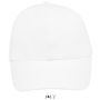 Sols Buffalo 6 paneles baseballsapka, White